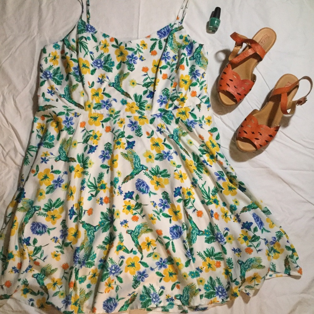 Old Navy Floral Midi Dress - Multicolor